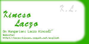kincso laczo business card